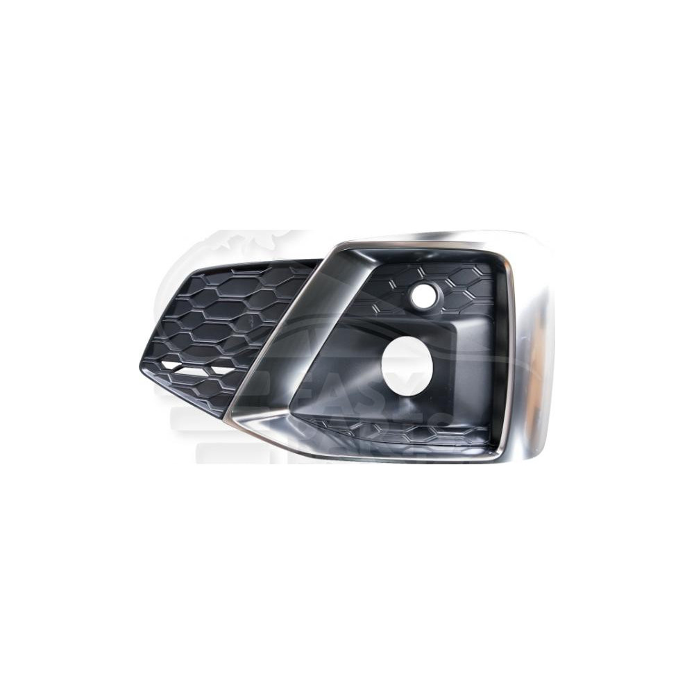 GRILLE DE PARE-CHOC AVANT-GAUCHE NOIRE AVEC MOULURE CHROMEE et EMPLACEMENT CAPTEUR et EMPLACEMENT ANTI-BROUILLARD pour AUDI A5