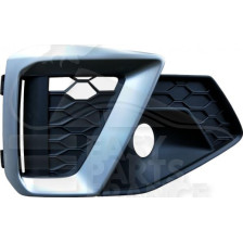 GRILLE DE PARE-CHOC AVANT-DROIT NOIRE et MOULURE ARGENT pour AUDI A4