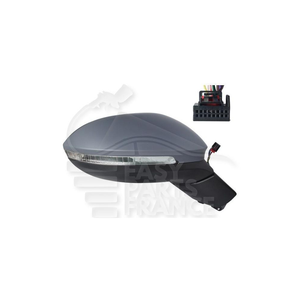 RÉTROVISEUR DROIT ÉLECTRIQUE CHAUFFANT A PEINDRE AVEC FEU LED 6 PINS pour VOLKSWAGEN ID3