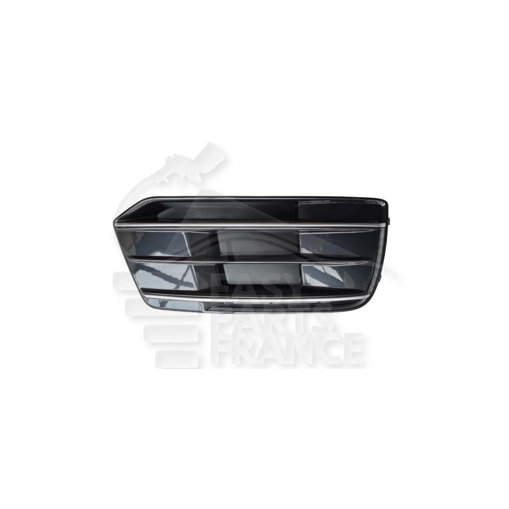 GRILLE DE PARE-CHOC AVANT-DROIT NOIRE AVEC MOULURE ARGENT pour AUDI Q5