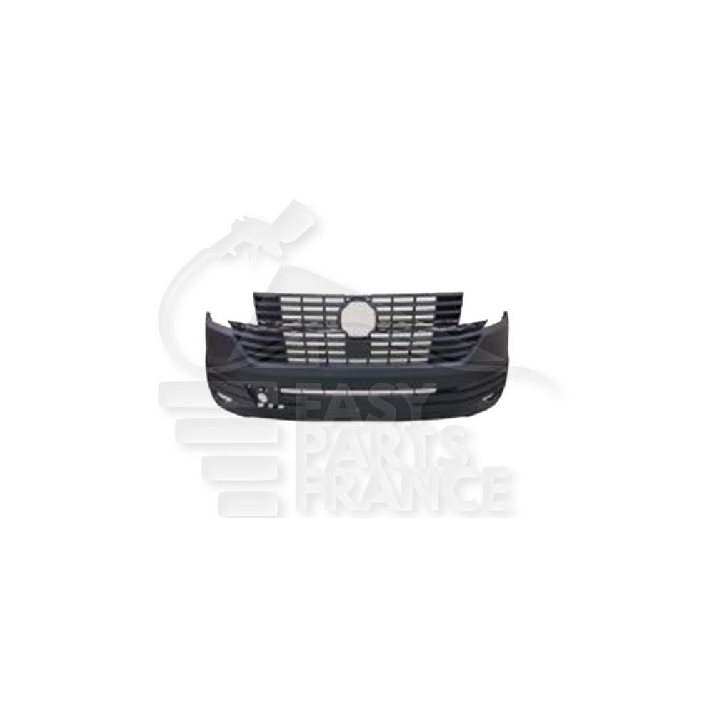 PARE-CHOC AVANT NOIR AVEC 4 MARQUES DE COUPE POUR CAPTEURS pour VOLKSWAGEN TRANSPORTER