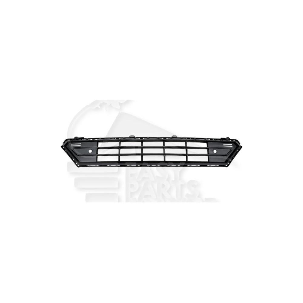 GRILLE CENTRALE DE PARE-CHOC AVANT NOIRE et 2 TROUS CAPTEURS pour VOLVO XC40