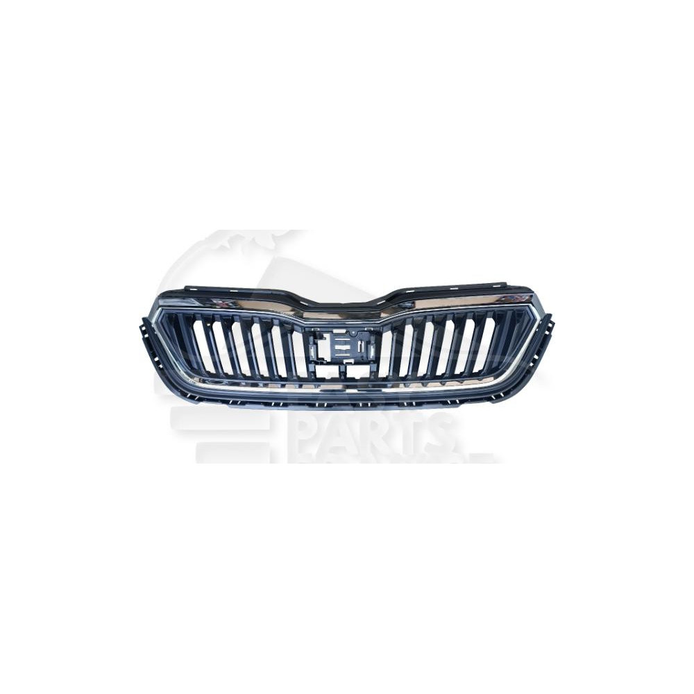 GRILLE DE CALANDRE NOIRE AVEC MOULURE CHROMEE pour SKODA SCALA