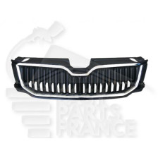GRILLE DE CALANDRE NOIRE AVEC MOULURE CHROMEE pour SKODA OCTAVIA