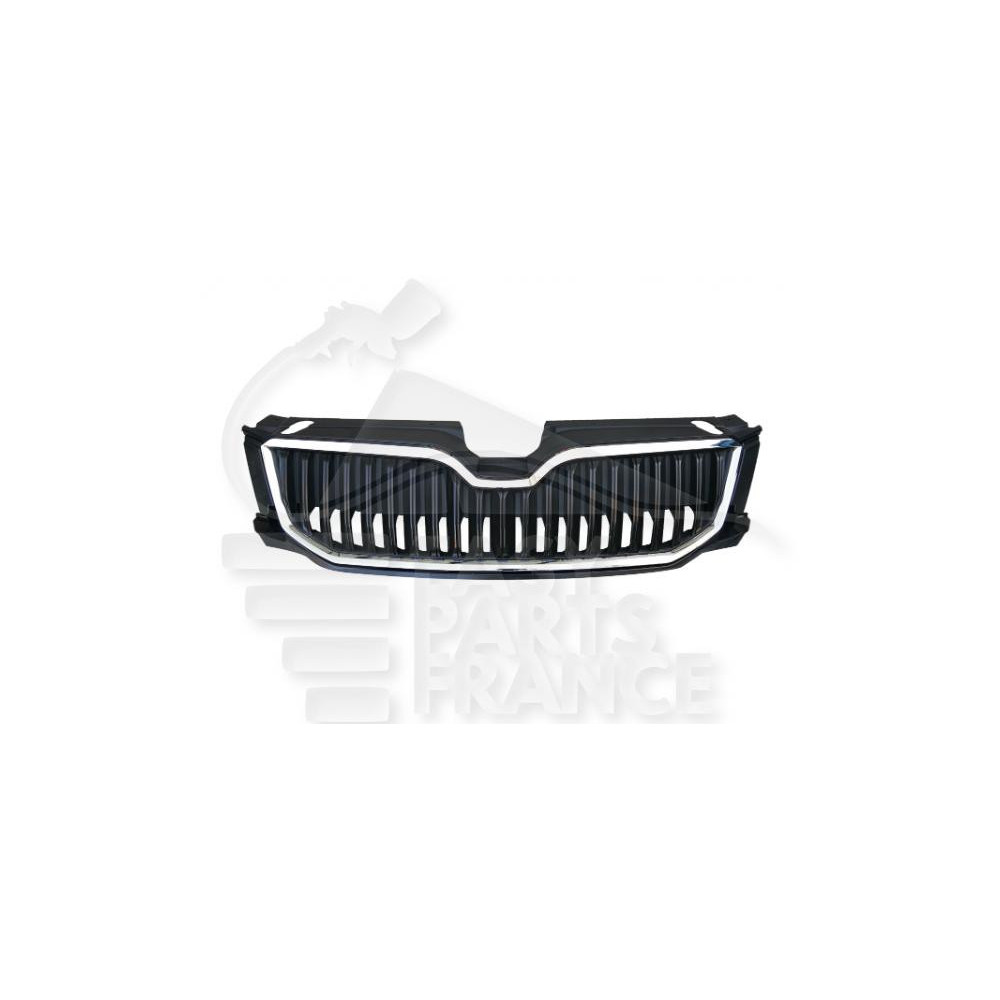GRILLE DE CALANDRE NOIRE AVEC MOULURE CHROMEE pour SKODA OCTAVIA
