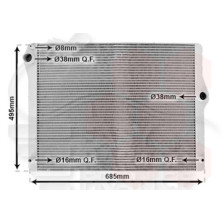 RADIATEUR 535I - 605X485X30 pour BMW S7
